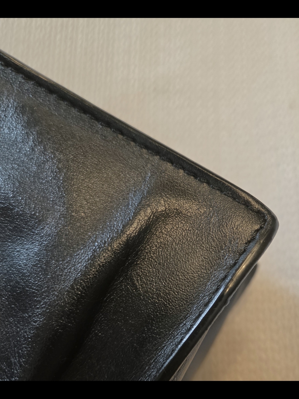 Yuzefi Black Leather Gathered Top Handle Bag - Picture 7 of 13